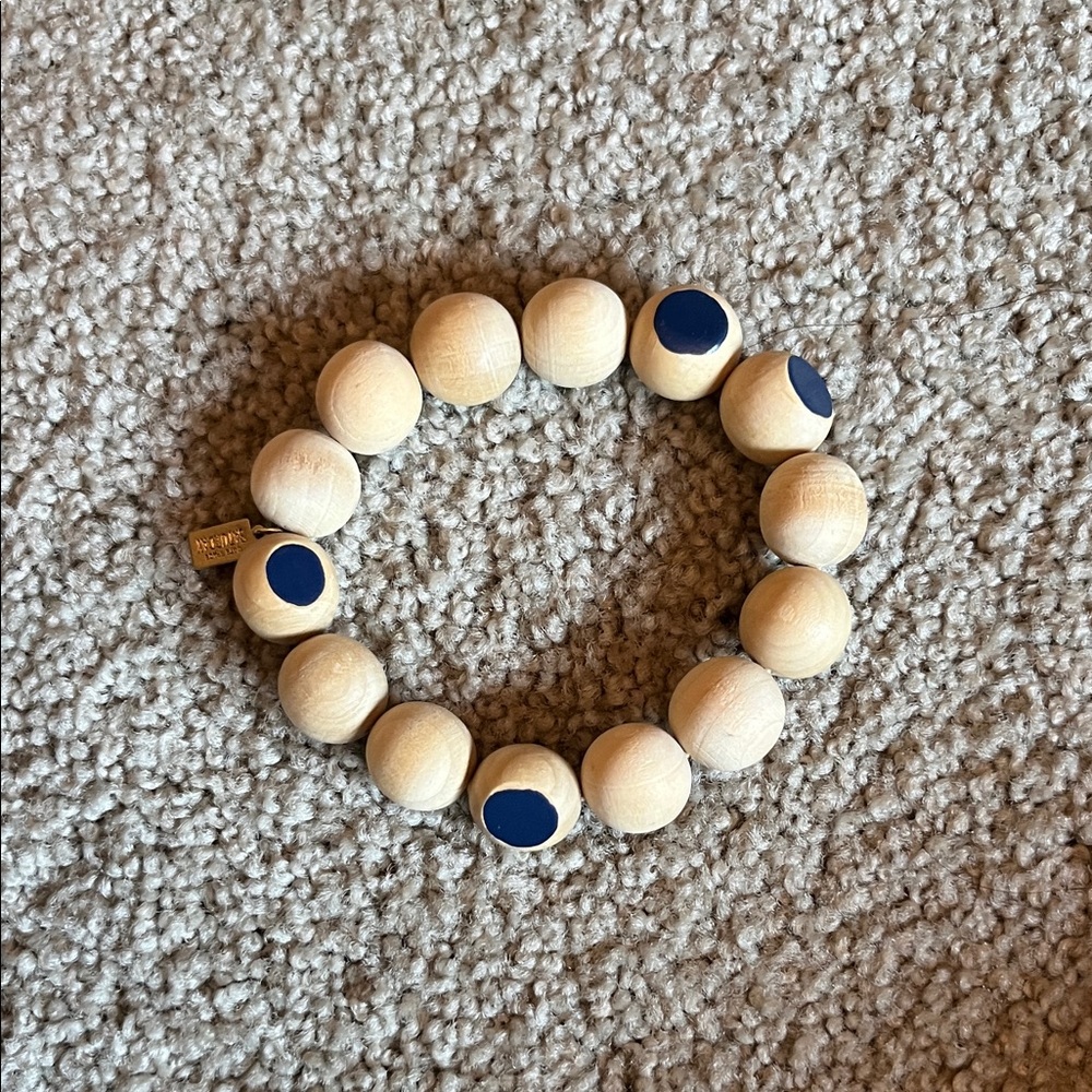 kate spade Natural and Navy Beaded Bracelet